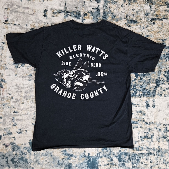 Unbranded Other - Bike T Shirt Men’s L Black Graphic Watts Club OC